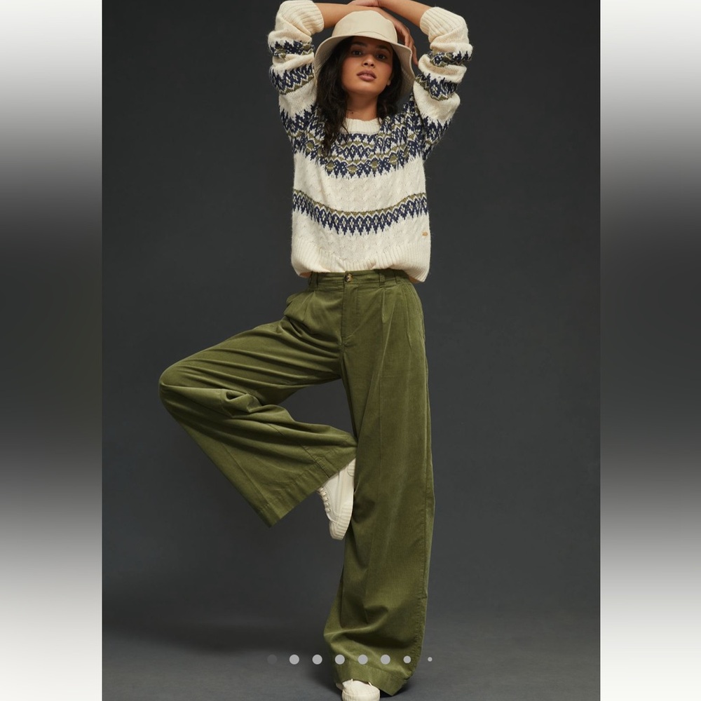 Anthropologie Pleated Wide Leg Pant